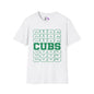 Cubs (Stacked) Adult T-shirt