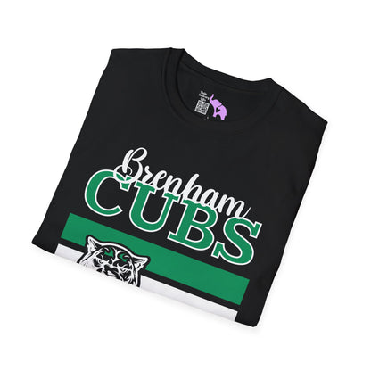 Brenham Cubs w/Mascot & Stripes Adult T-shirt