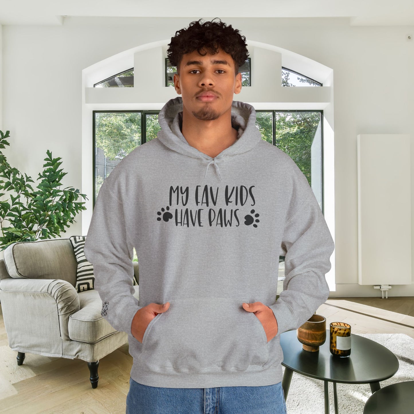My Fav Kids Have Paws Adult Heavy Blend™ Hooded Sweatshirt