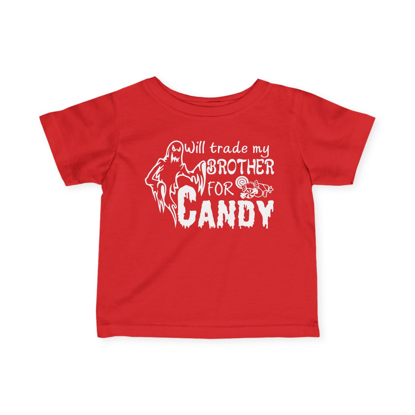 Will Trade My Brother for Candy (Ghost) Infant Soft T-Shirt