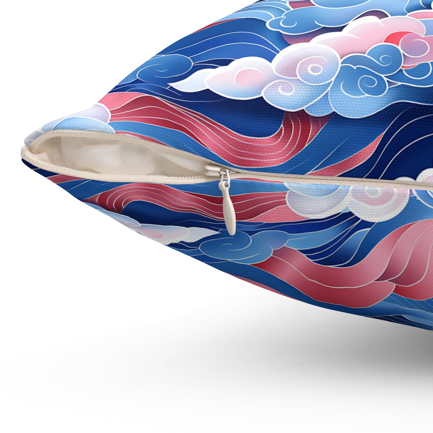 Azure Kumo Flow Throw Pillow