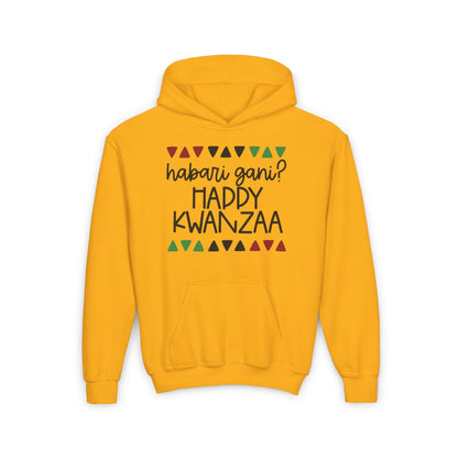 Habari Gani?Happy Kwanzaa Youth Heavy Blend Hoodie