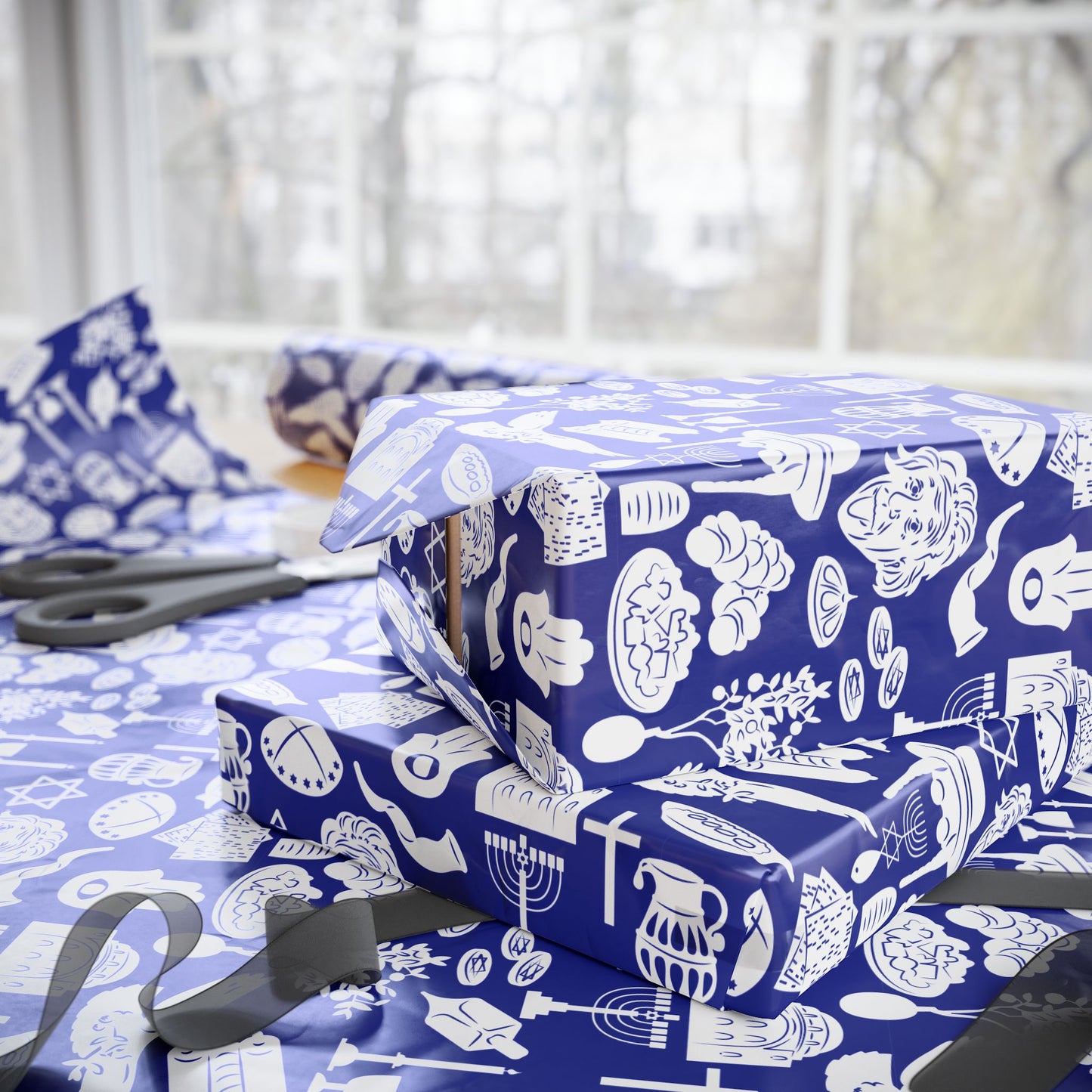 Mosaic of Light Hanukkah Wrapping Paper