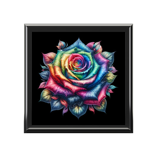 Colorful Rose Jewelry Box