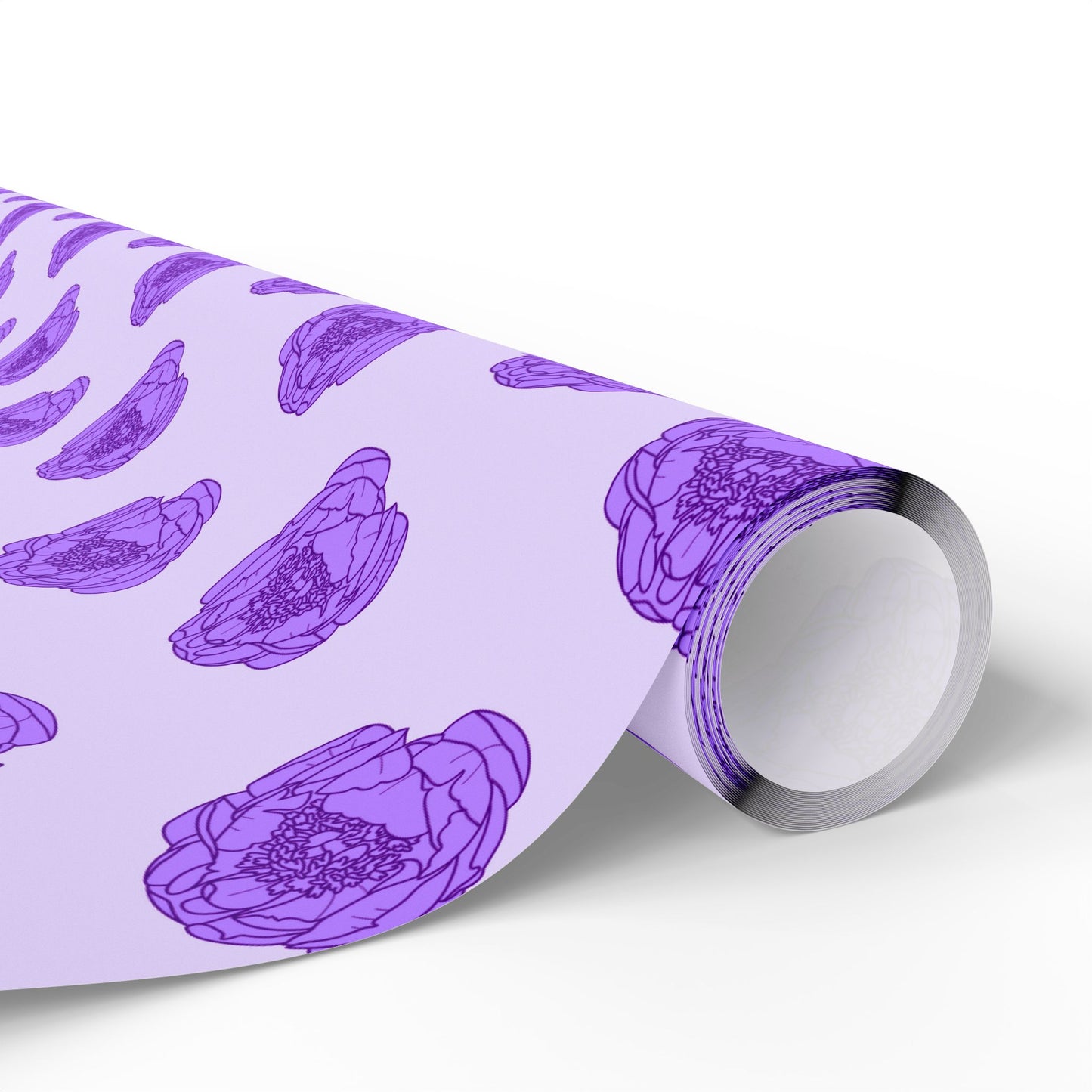 Lilac Mist Peonies Wrapping Paper