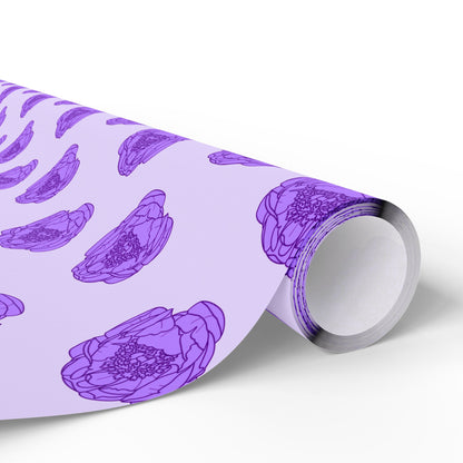 Lilac Mist Peonies Wrapping Paper