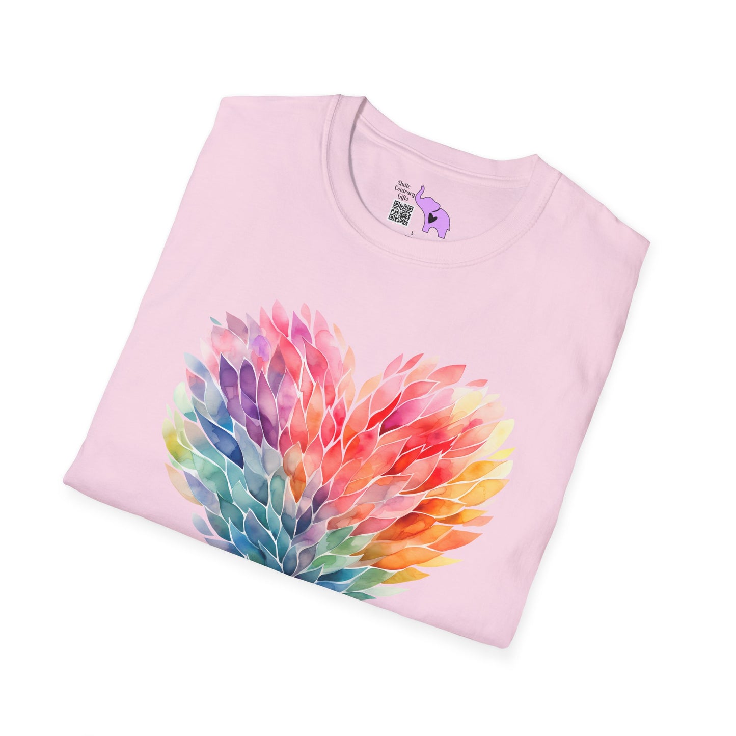 Feathery Heart Adult T-shirt