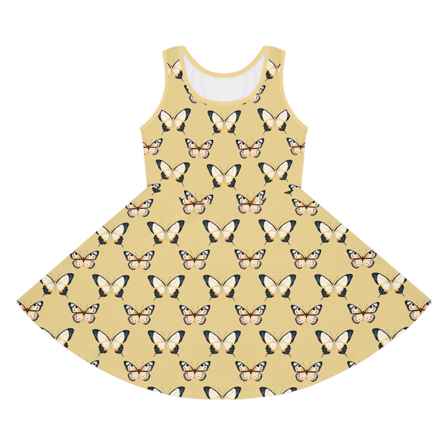 Golden Flutter Girls' Sleeveless Sundress