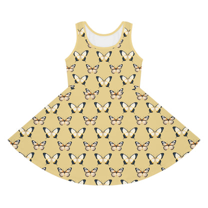 Golden Flutter Girls' Sleeveless Sundress