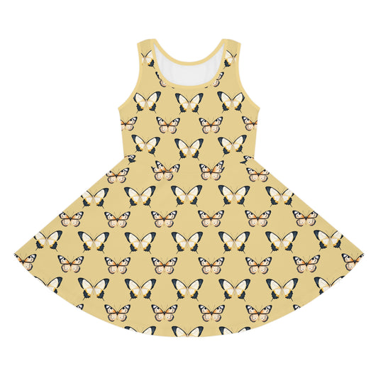 Golden Flutter Girls' Sleeveless Sundress
