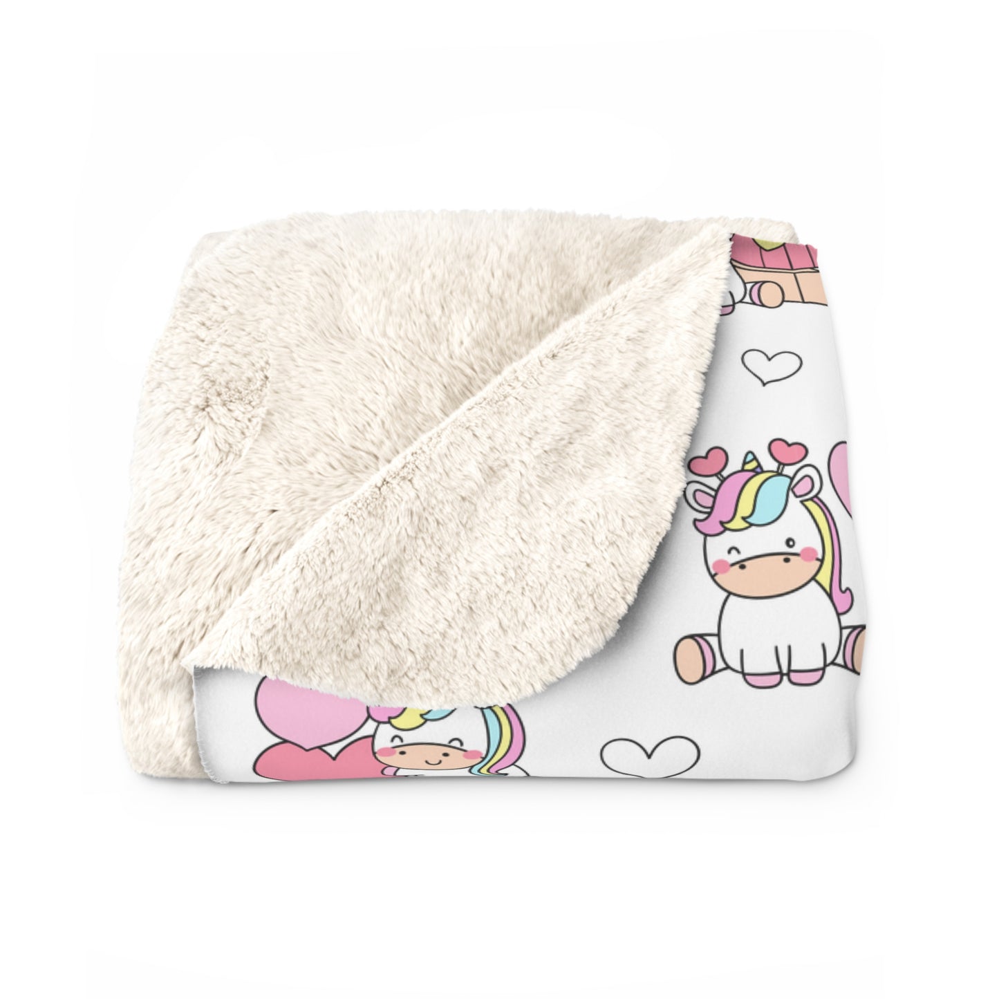 Unicorns of Love Sherpa Fleece Blanket