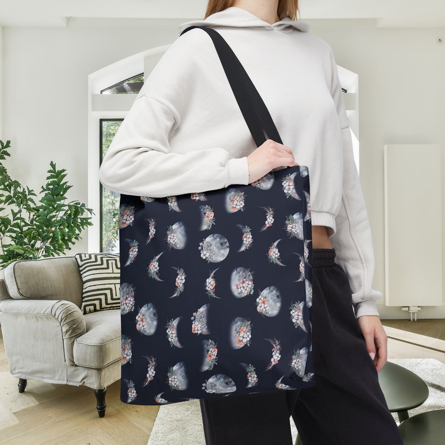 Lunar Garden Canvas Tote Bag