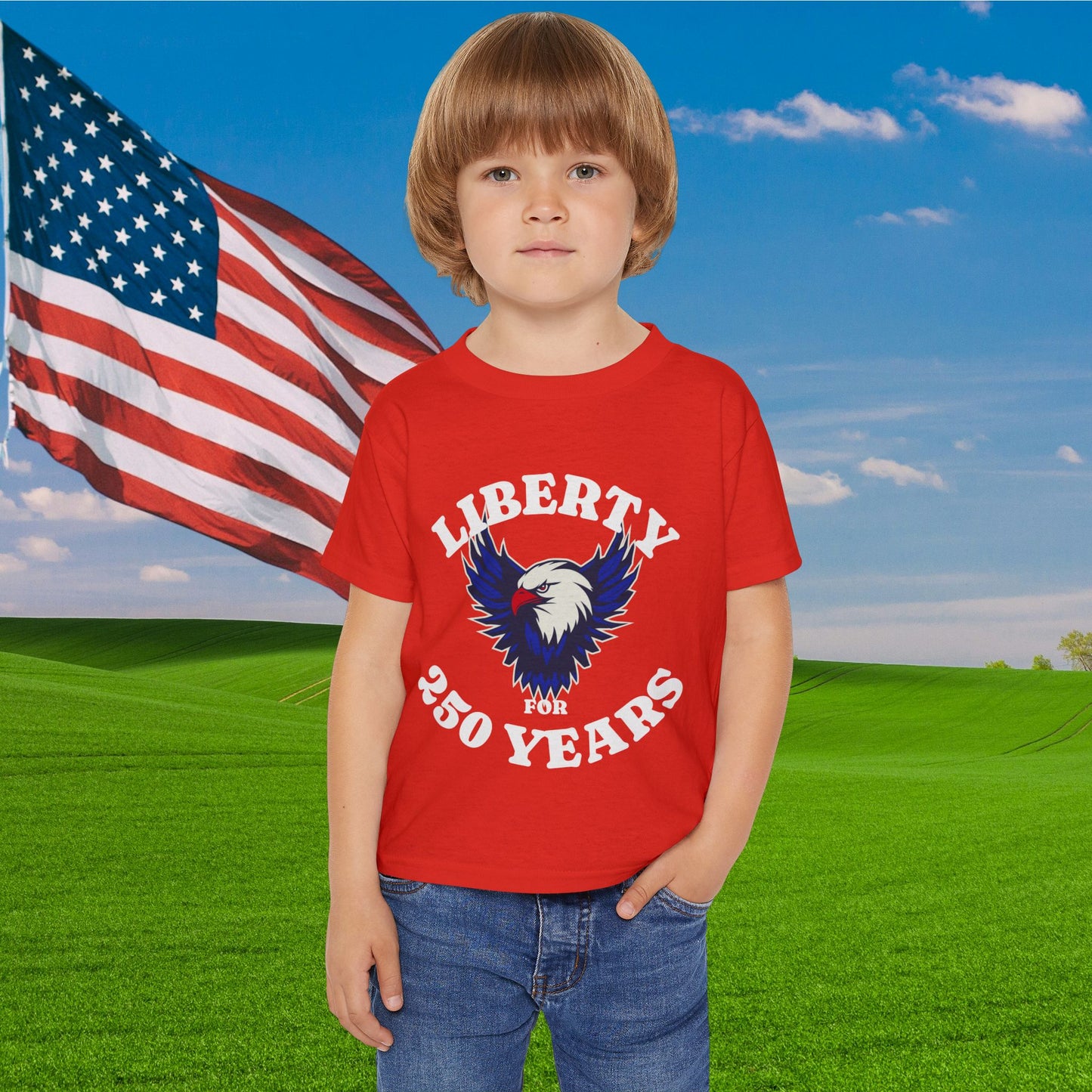 Liberty for 250 Years (Eagle) Heavy Cotton™ Toddler T-shirt