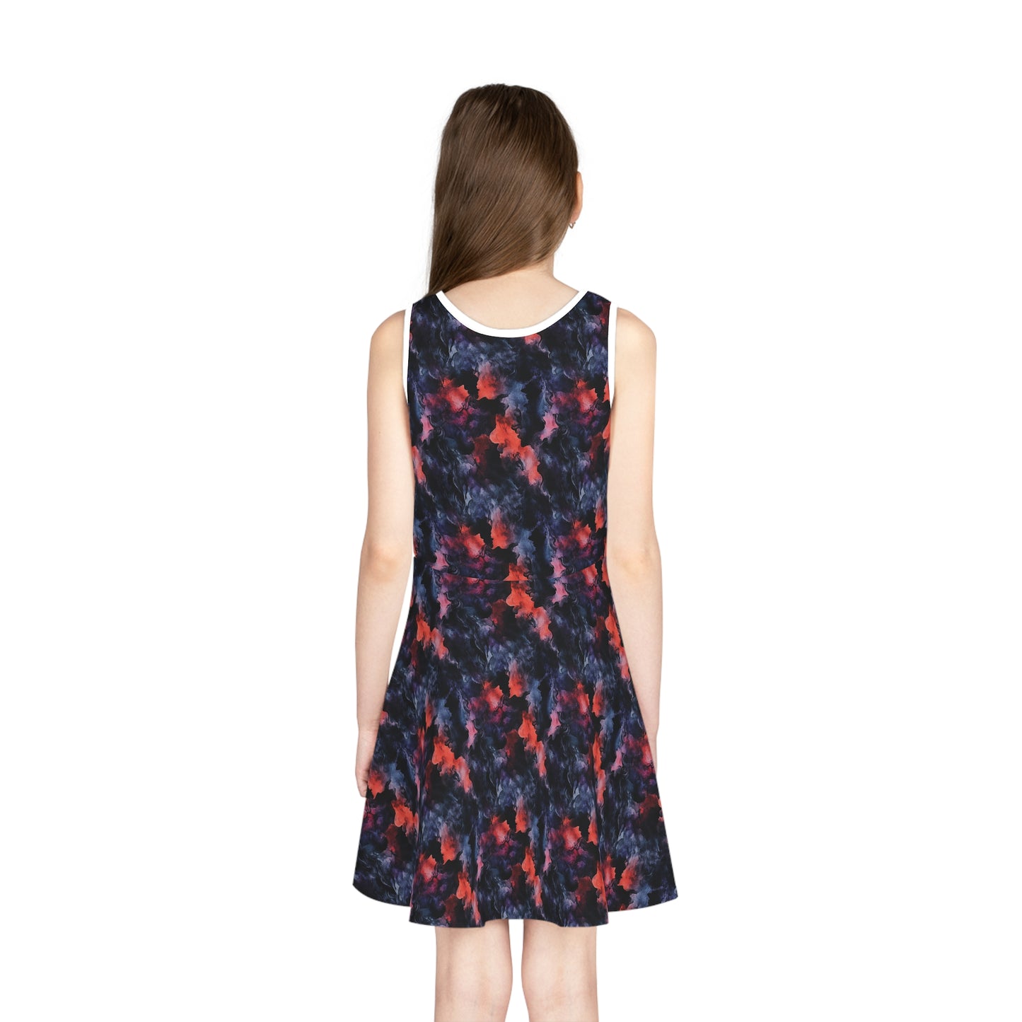 Dark Fantasy Watercolor Girls' Sleeveless Sundress