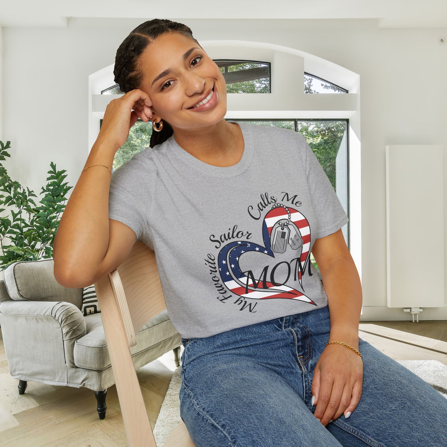 My Favorite Sailor Calls Me Mom Adult T-shirt