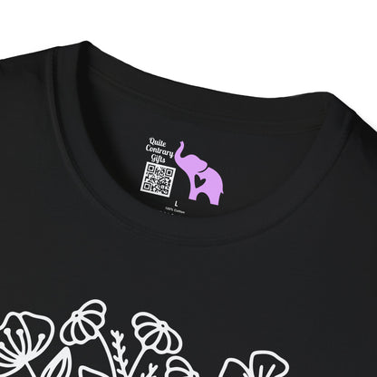 Just One More Chapter (Flowers and Open Book) Adult T-shirt