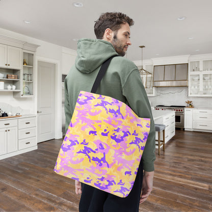 Peach Sorbet Camo Canvas Tote Bag