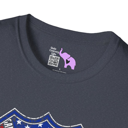 Badge-Shaped American Flag w/States Adult T-Shirt