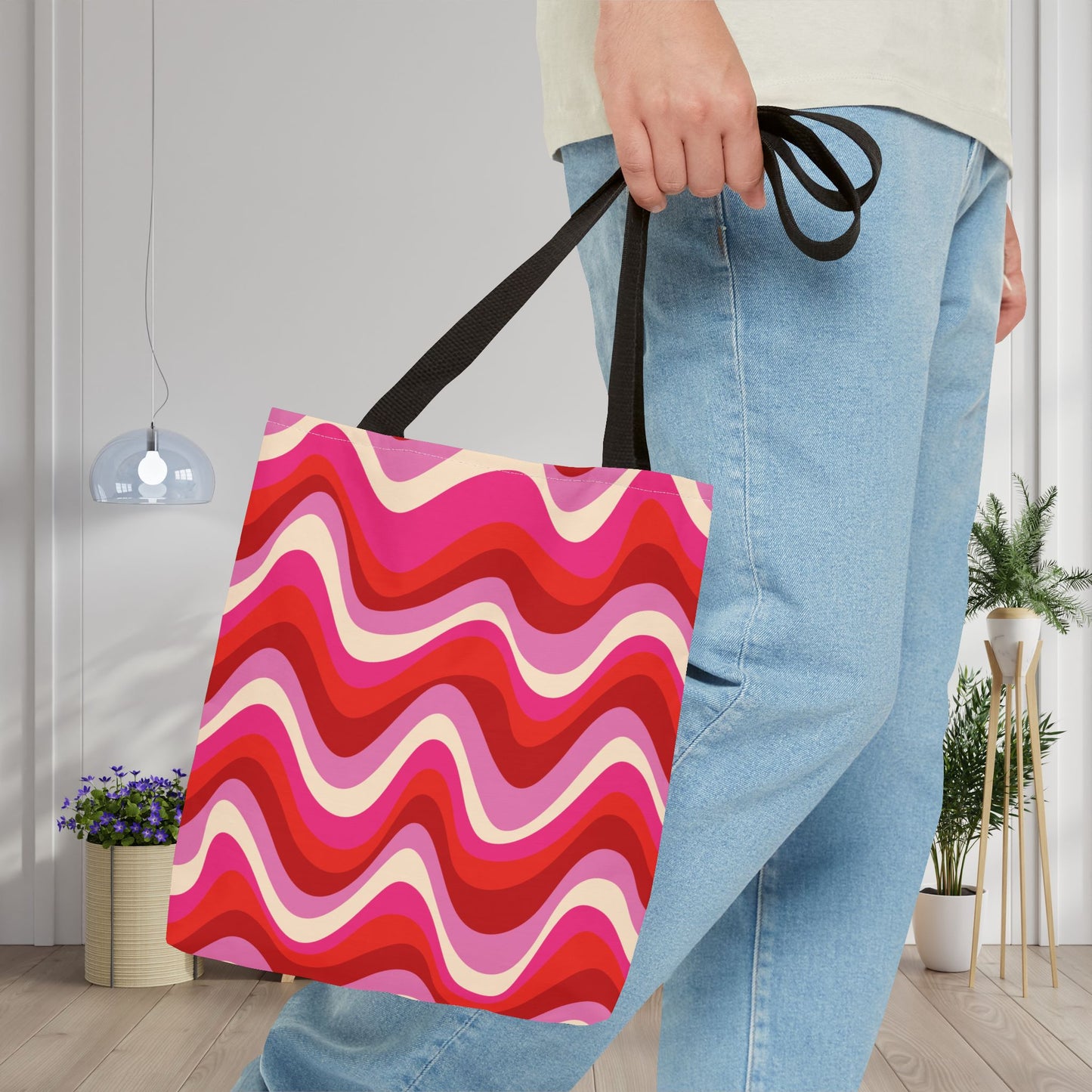 Blush Frequency Canvas Tote Bag