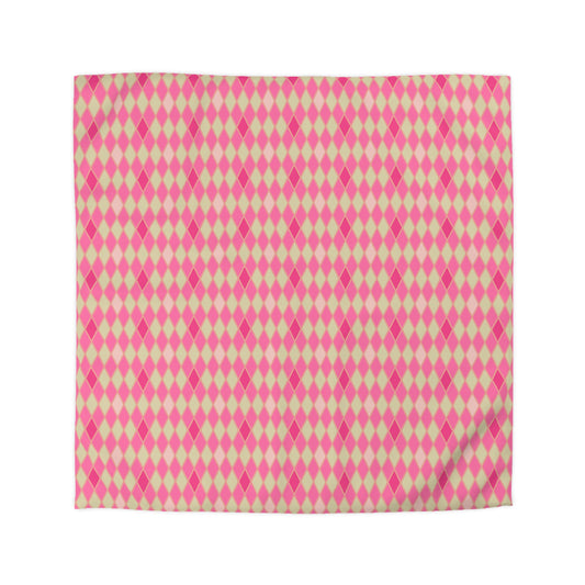 Pink Harlequin Microfiber Duvet Cover