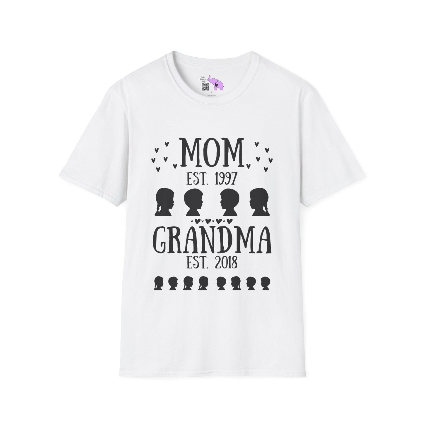 Mom Est. Grandma Est. Great Grandma Est. Custom Adult T-shirt
