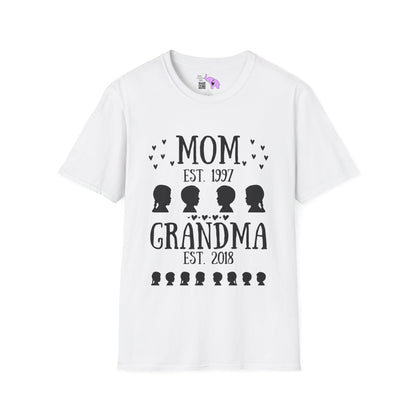 Mom Est. Grandma Est. Great Grandma Est. Custom Adult T-shirt