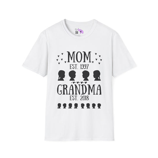 Mom Est. Grandma Est. Great Grandma Est. Custom Adult T-shirt