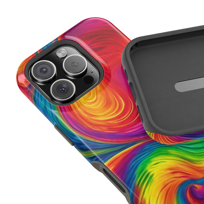 Tie Dye Color Swirl MagSafe® Compatible Tough Case for iPhone