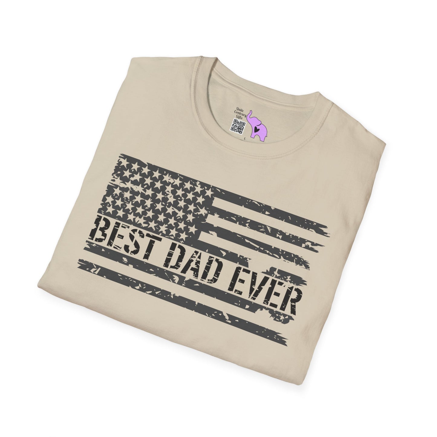 Best Dad Ever (Flag) Adult T-shirt