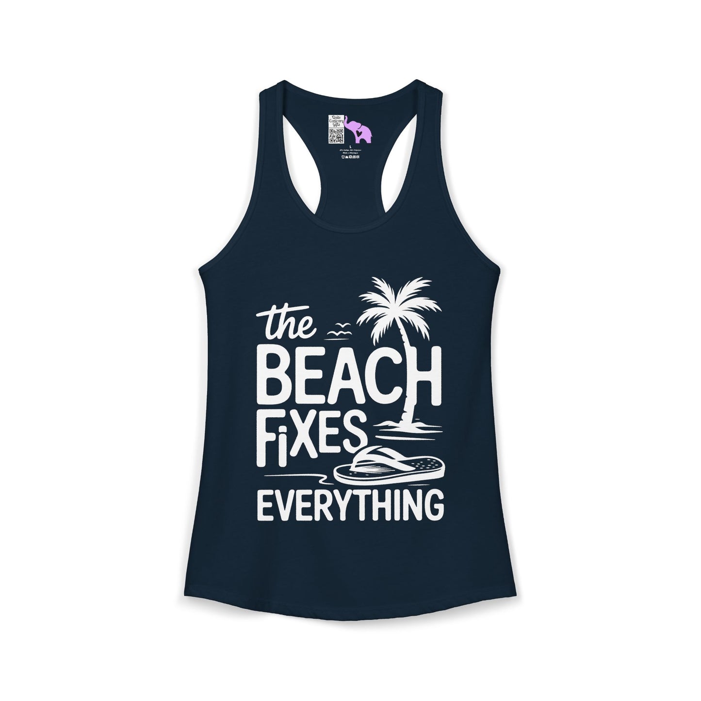 The Beach Fixes Everything Women's Ideal Racerback Tank
