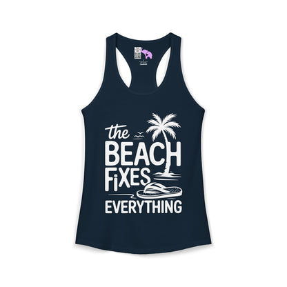 The Beach Fixes Everything Women's Ideal Racerback Tank