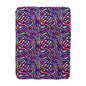 Warped Purple Checkered Fleece Blanket