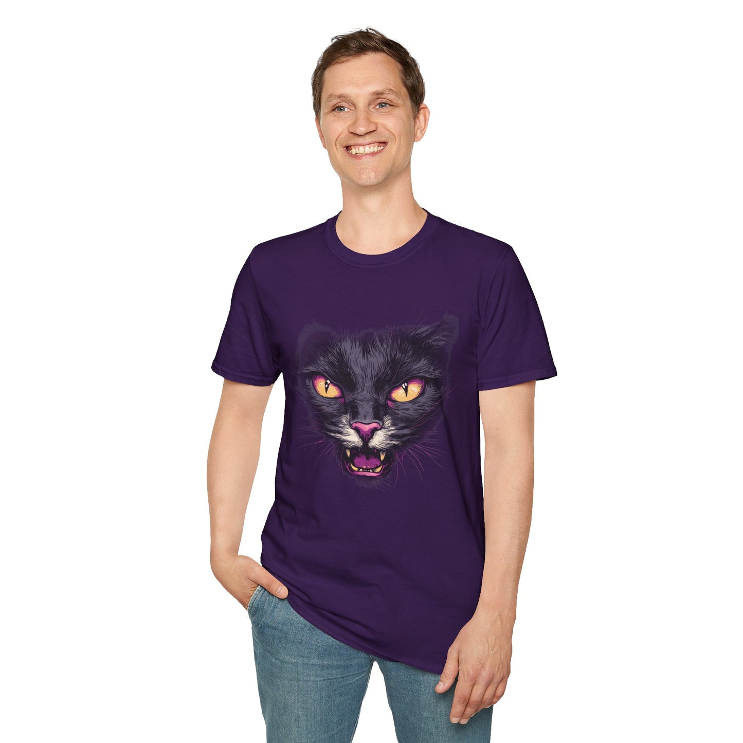 Black Cat Face T-shirt