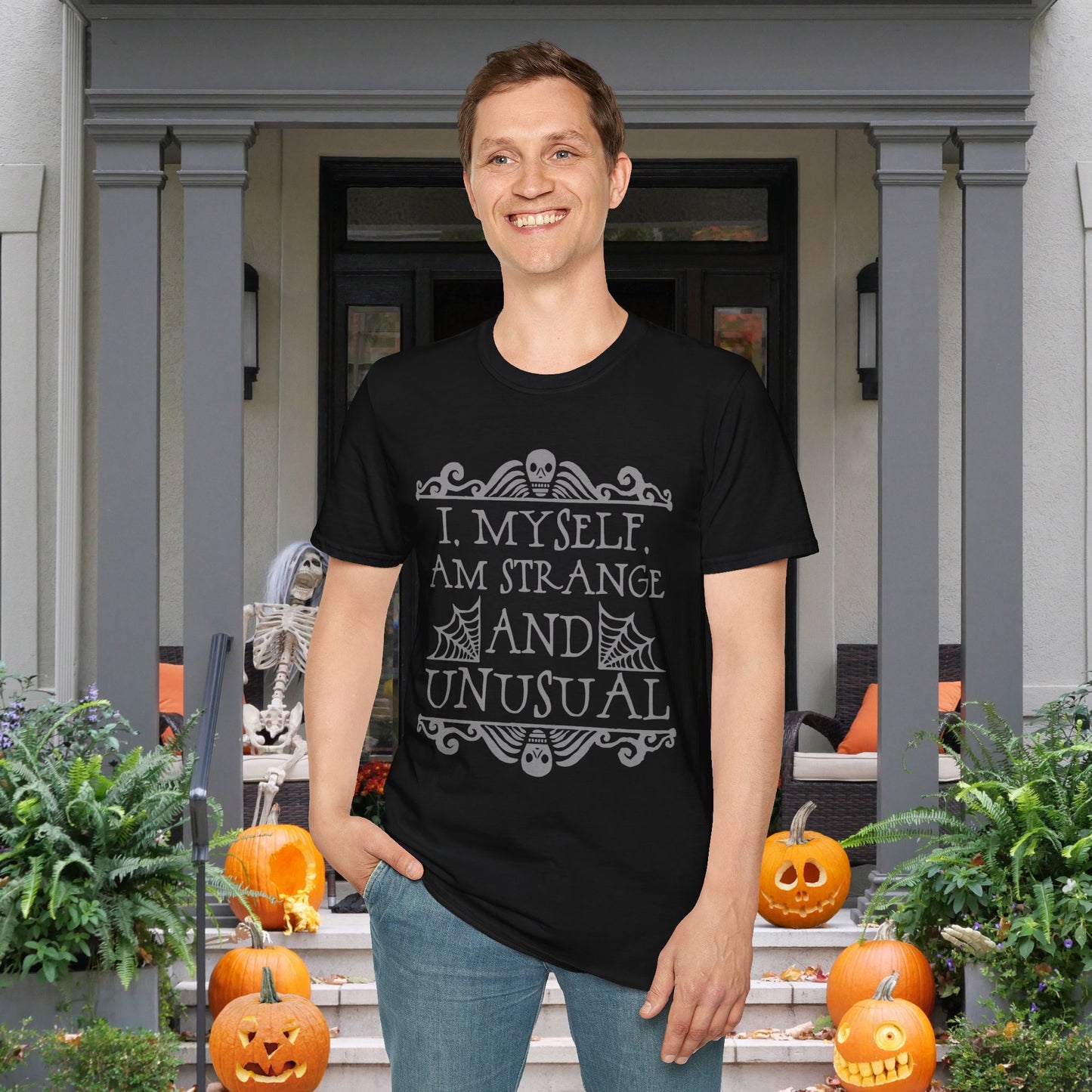 Beetlejuice I Myself Am Strange and Unusual Adult T-shirt