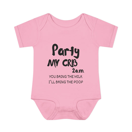 Party My Crib 2AM Infant Baby Rib Bodysuit