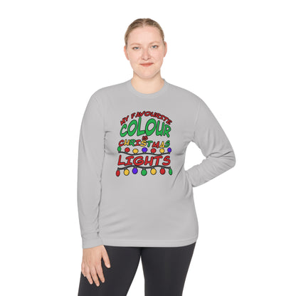 My Favourite Colour Is Christmas Lights Adult Long Sleeve Tee