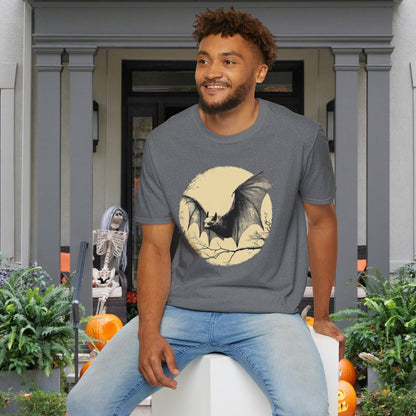 Bat Over Moon 2 Adult T-shirt
