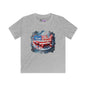America-Shaped Happy 250th Birthday Cake Youth Softstyle Tee