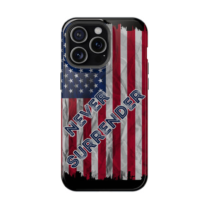 Never Surrender American Flag Impact-Resistant Cases