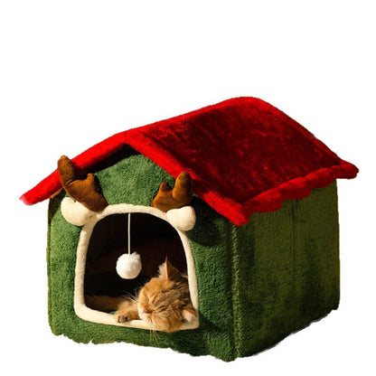 Christmas Plush Cat Nest