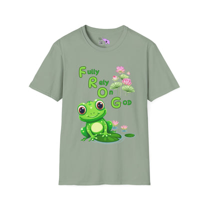 Fully Rely On God Frog Meaning Adult T-shirt