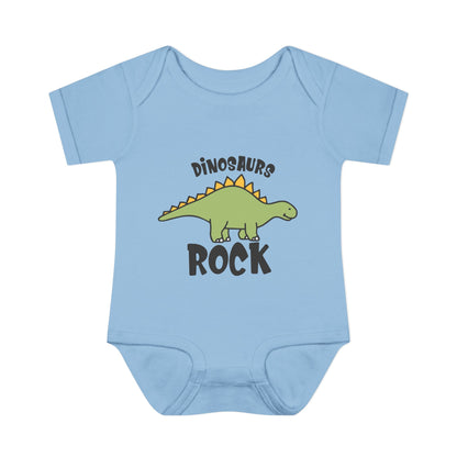 Dinosaurs Rock Baby Rib Bodysuit