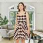 Midnight Ember Harlequin Women's Skater Dress