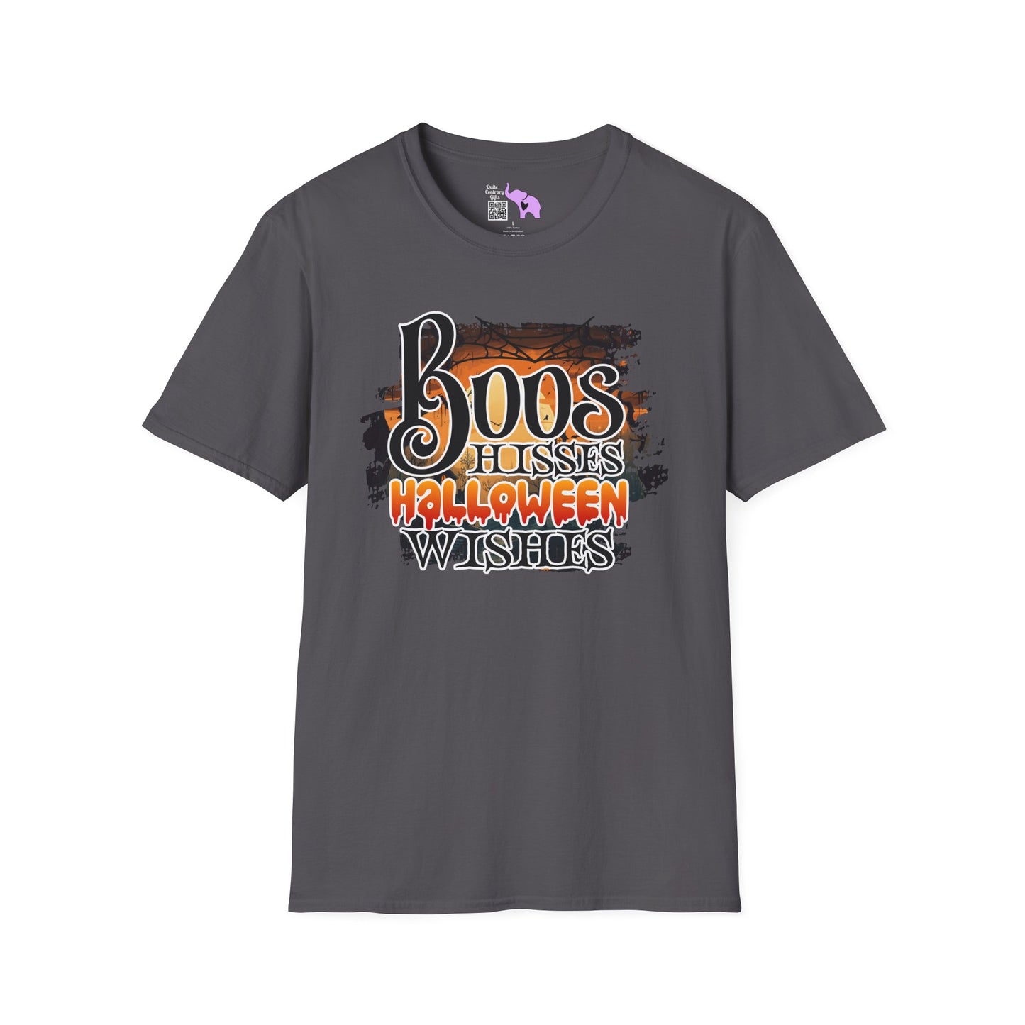 Boos Hisses Halloween Wishes Adult T-shirt