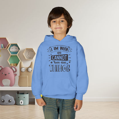 I Am Why We Cannot Have Nice Things Youth Heavy Blend Hoodie