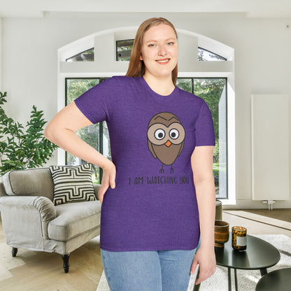 I Am Watching You (Owl) Adult T-shirt