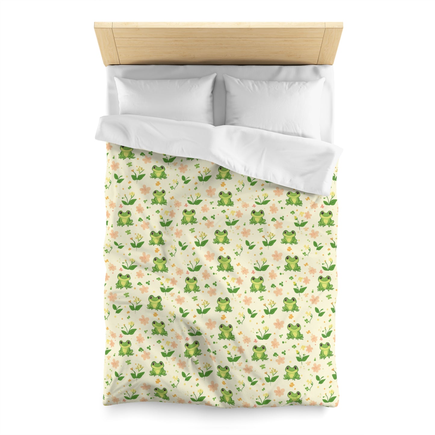 Froggy Meadow Microfiber Duvet Cover