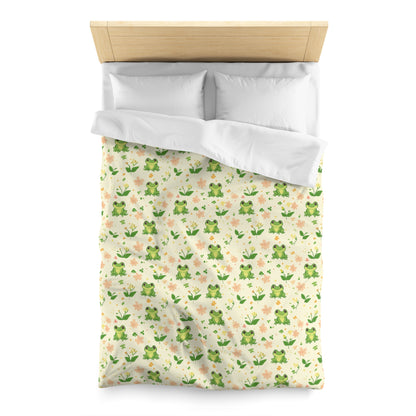 Froggy Meadow Microfiber Duvet Cover