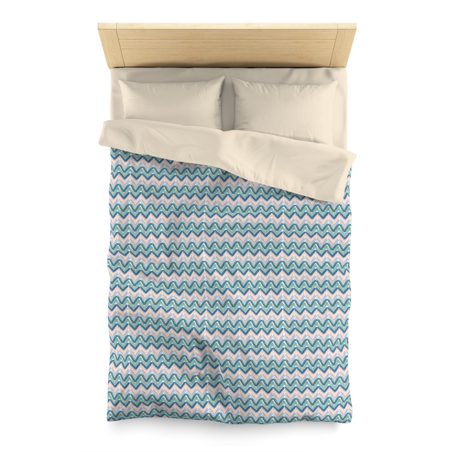 Serene Chevron Microfiber Duvet Cover
