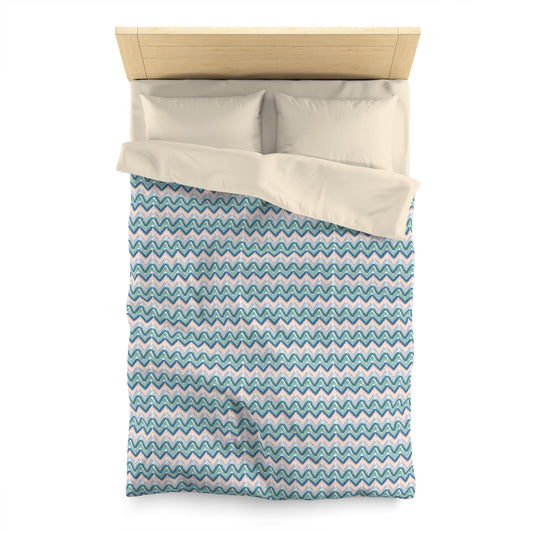 Serene Chevron Microfiber Duvet Cover